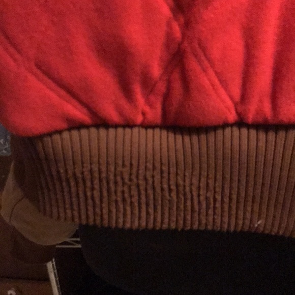 Vintage Red Quilt Lined Tan Carhartt Jacket NO HOOD - Picture 12 of 16